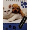 Блокнот А6 белый фон, верхняя пружина, 50 листов офсет, клетка “Pet Collection“, обложка мягкая 139001