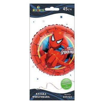 Кулька фольгована Pelican, Марвел Spider-man, 45см, 835123 Кулька фольгована Pelican, Марвел Spider-man, 45см, 835123