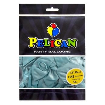 Кульки латексні 12 “(30см) перламутр блакитний Pelican 50шт (812145) Кульки латексні 12 “(30см) перламутр блакитний Pelican 50шт (812145)