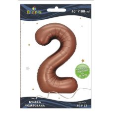 Шарик фольгированный цифра “2“ коричневая 40“(100см) Pelican Коричневый Pelican (831122) Шарик фольгированный цифра “2“ коричневая 40“(100см) Pelican Коричневый Pelican (831122)