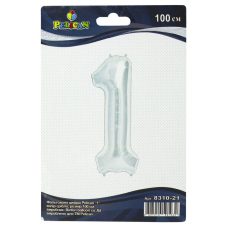 Цифра фольгированная Pelican, “1“ серебр 100см 831021 Цифра фольгированная Pelican, “1“ серебр 100см 831021