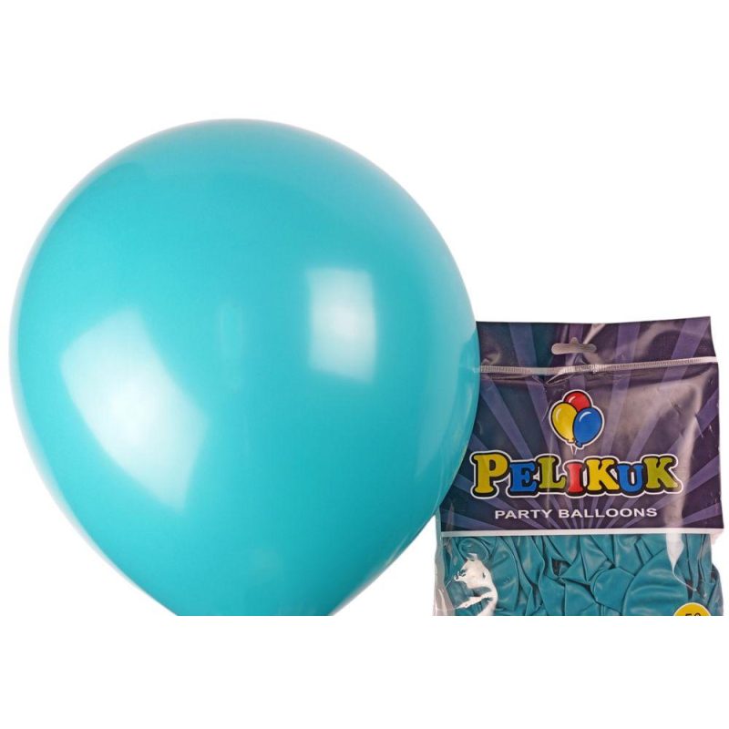 Кульки круглі Pelikuk 13“ (33 см) пастель бірюзовий 50шт/уп 1350C-134 Кульки круглі Pelikuk 13“ (33 см) пастель бірюзовий 50шт/уп 1350C-134