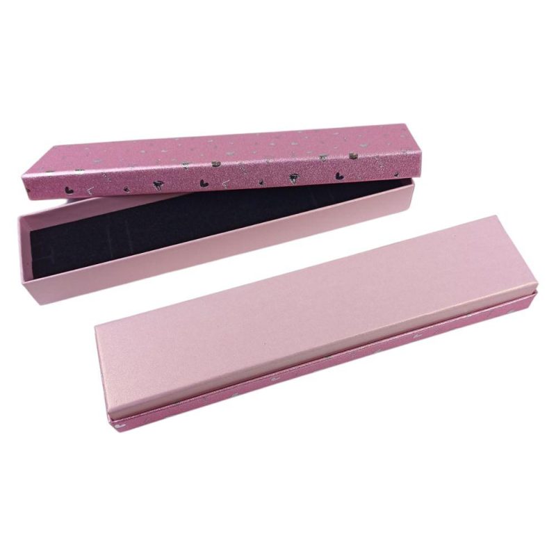 Подарункова коробка ювелірна, 4,5 х 20 х 2,5см, рожева J00322 pink