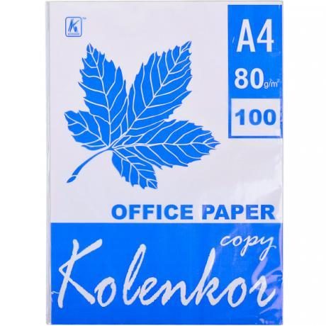 Папір офісний A4 «Copy Kolenkor» 100 аркушів 80гр/мг Папір офісний A4 “Copy Kolenkor“ 100 аркушів 80гр/мг