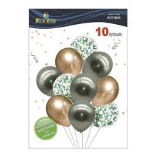 Набор из 10 латексных шариков “Зеленая весна“ хром, Pelican (837406)