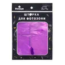 Фотозона 2 м х 1 м, “Квадрат голограма“ фіолетова Фіолетовий Pelican 872237