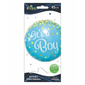 Кулька фольгована Pelican, party it“s a boy, 45см, 835226 Кулька фольгована Pelican, party it“s a boy, 45см, 835226