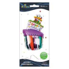 Кулька фольгована Pelican, торт зі свічками Happy Birthday, 92см, 835614 Кулька фольгована Pelican, торт зі свічками Happy Birthday, 92см, 835614