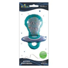 Кулька фольгована Pelican, соска-пустушка для хлопчика, 98см, 835715 Кулька фольгована Pelican, соска-пустушка для хлопчика, 98см, 835715