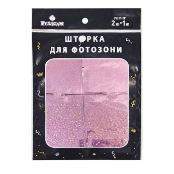Фотозона 2 м х 1 м, «Квадрат голограма» рожева Рожевий Pelican 872235 Фотозона 2 м х 1 м, “Квадрат голограма“ рожева Рожевий Pelican 872235