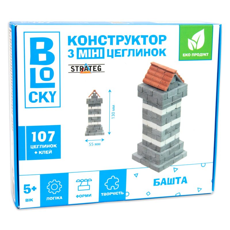 Конструктор з міні-цеглинок BLOCKY Башта Strateg 31022 Будівельний набір для творчості
