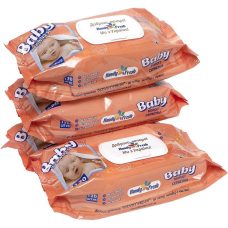 Вологі серветки 120 шт із клапаном baby яблуко “Handy Fresh“